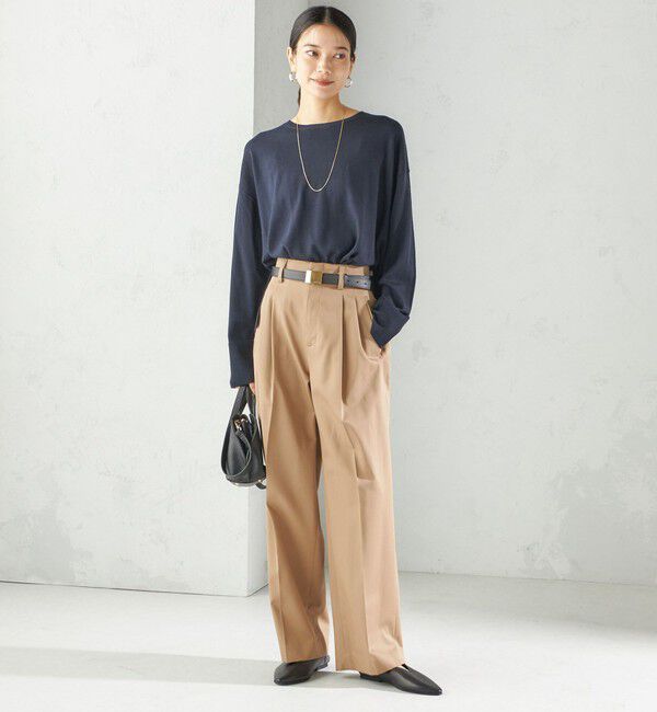 SHIPS for women「〈手洗い可能〉14G ウォッシャブル クルーネック ニット プルオーバー」|ニット・セーター|