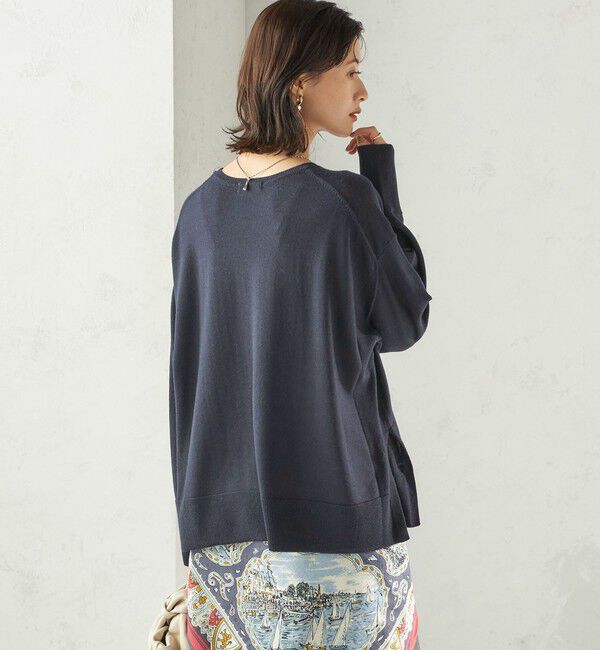 SHIPS for women「〈手洗い可能〉14G ウォッシャブル クルーネック ニット プルオーバー」|ニット・セーター|