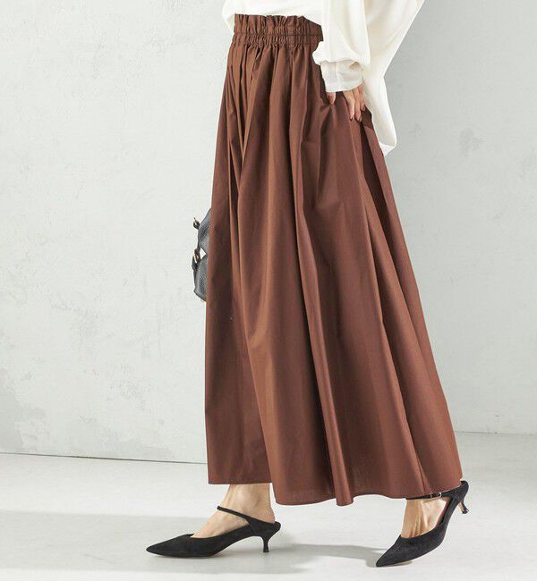 SHIPS for women「〈手洗い可能〉タイプライター チンツ タック ギャザー スカート」|スカート|