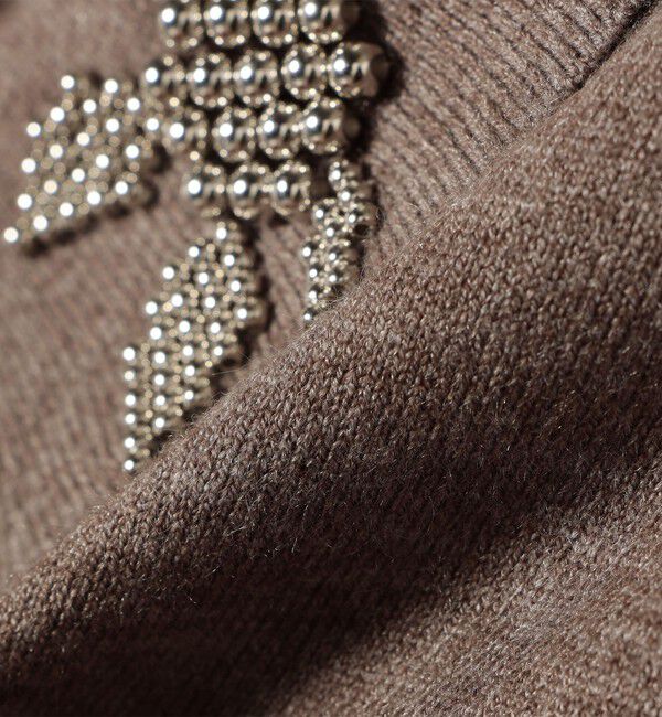 SHIPS for women「【WEB限定】〈手洗い可能〉ビーズ 刺しゅう 襟付 ニット カーディガン」|カーディガン|