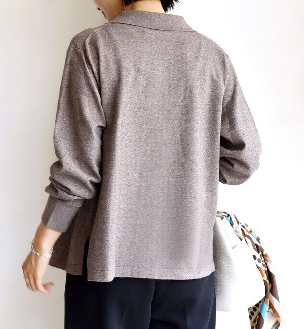 SHIPS for women「【WEB限定】〈手洗い可能〉ビーズ 刺しゅう 襟付 ニット カーディガン」|カーディガン|