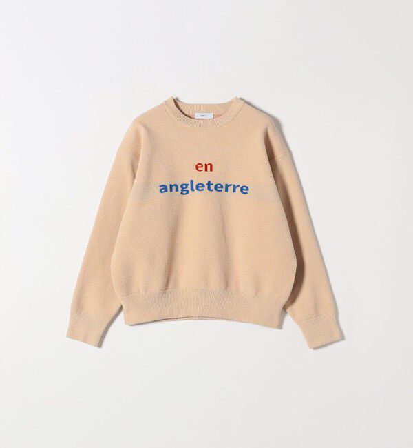 SHIPS any「SHIPS any:〈手洗い可能〉モールヤーン クルーネック ロゴ 千鳥柄 プルオーバー」|ニット・セーター|