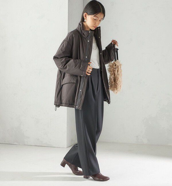 SHIPS for women「〈手洗い可能〉IMBOTEX 中綿 ミディ ジャケット」|その他|