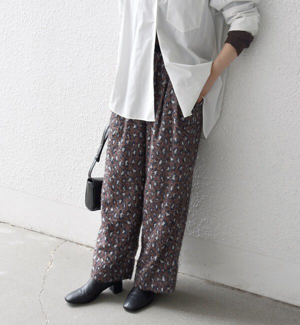 SHIPS any「SHIPS any:〈手洗い可能〉レオパード ジャカード ワイド イージー パンツ」|その他|