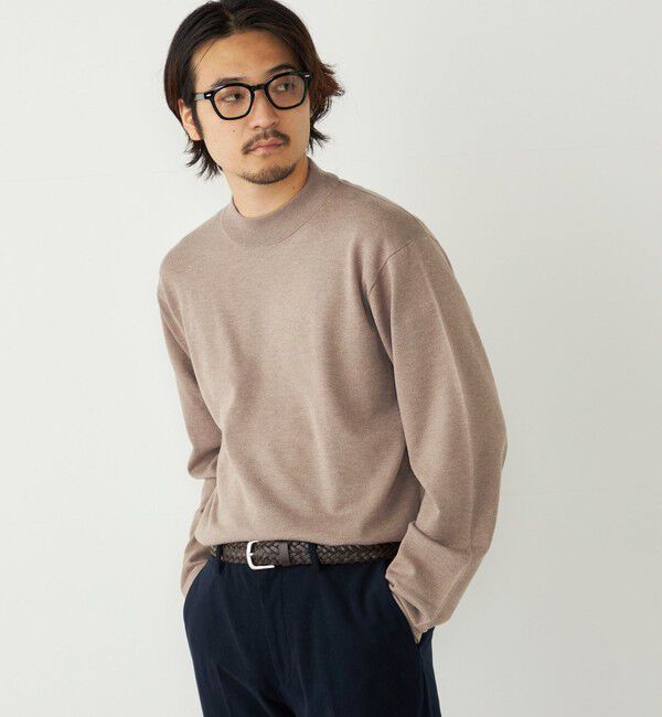 SHIPS Colors 「SHIPS Colors:〈吸湿発熱〉Solist(R)Heat 14ゲージ モックネックニット◇」|ニット・セーター|