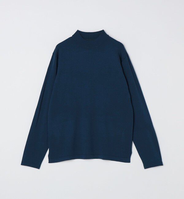 SHIPS Colors 「SHIPS Colors:〈吸湿発熱〉Solist(R)Heat 14ゲージ モックネックニット◇」|ニット・セーター|ロイヤルブルー
