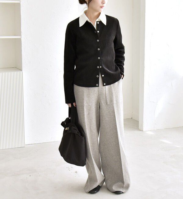 quaranciel「quaranciel: エア ニードル ベイカーデザイン ワイド パンツ」|その他|