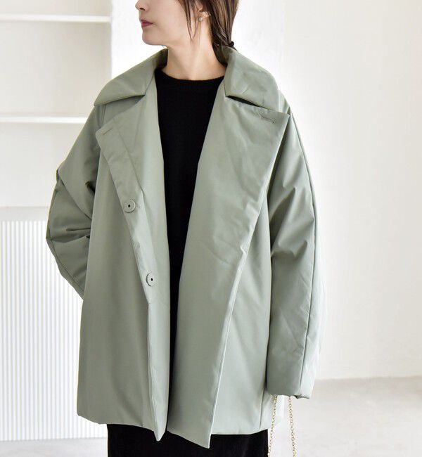 quaranciel「quaranciel:〈撥水加工〉中綿 テーラード ミドル Wボタン ジャケット コート」|その他|