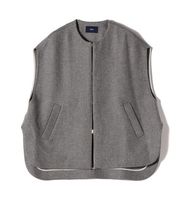 SHIPS for women「Bellandi メルトン ウール ジレ」|ベスト・ジレ|グレー