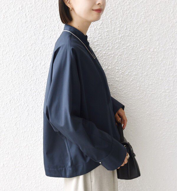 SHIPS for women「〈手洗い可能〉ピンタック ドルマン 長袖 シャツ」|シャツ・ブラウス|