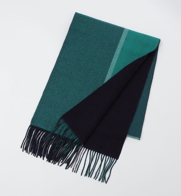 SHIPS「SHIPS: カシミヤ ダブルフェイス パネル マフラー」|マフラー|