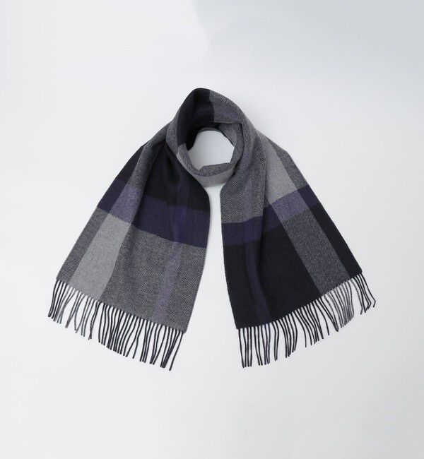 SHIPS「SHIPS: カシミヤ ダブルフェイス チェック マフラー」|マフラー|