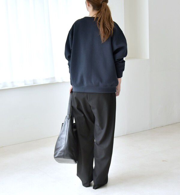 quaranciel「quaranciel:〈洗濯機可能〉スタッズ ロゴ ダンボール スウェット カーディガン」|スウェット・ジャージ|