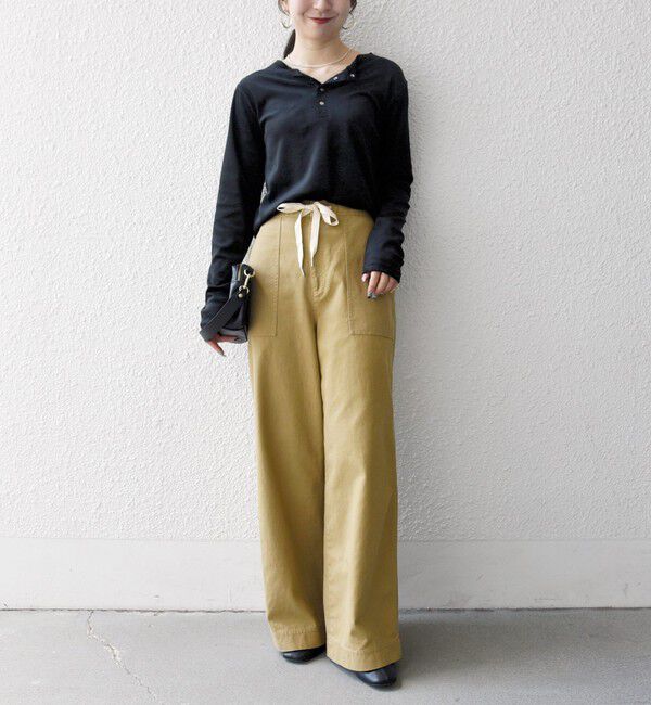 SHIPS any「SHIPS any:〈洗濯機可能〉ポリエステル ベロア 2way ヘンリーネック プルオーバー」|Tシャツ・カットソー|