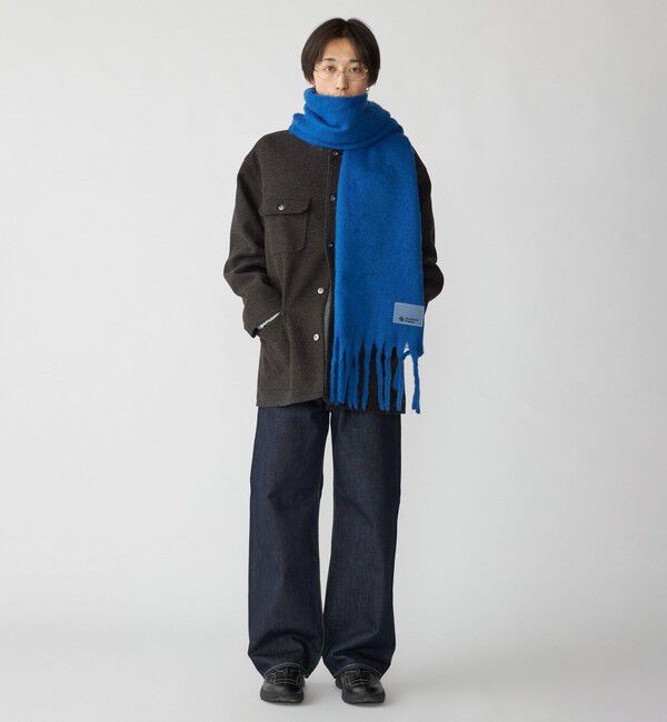 SHIPS「City Ambient Products: シャギー ソリッド ボリューム マフラー」|マフラー|