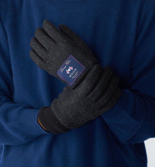 SHIPS「SHIPS: MOON ニット グローブ」|手袋|ブラック