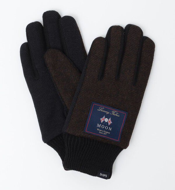 SHIPS「SHIPS: MOON ニット グローブ」|手袋|ブラウン
