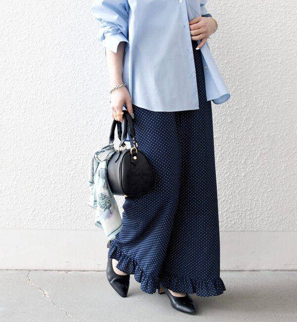 SHIPS any「SHIPS any:〈洗濯機可能〉ドット フリル ワイド イージー パンツ」|その他|