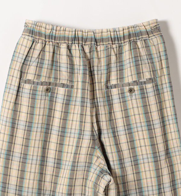 SHIPS any「SHIPS any:〈洗濯機可能〉リネン ミックス イージー ベイカー パンツ（チェック）」|その他|