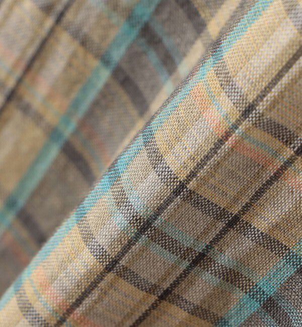 SHIPS any「SHIPS any:〈洗濯機可能〉リネン ミックス イージー ベイカー パンツ（チェック）」|その他|