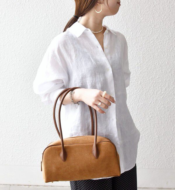 SHIPS any「SHIPS any:〈洗濯機可能〉リネン 刺繍 レギュラー ルーズ シャツ」|シャツ・ブラウス|