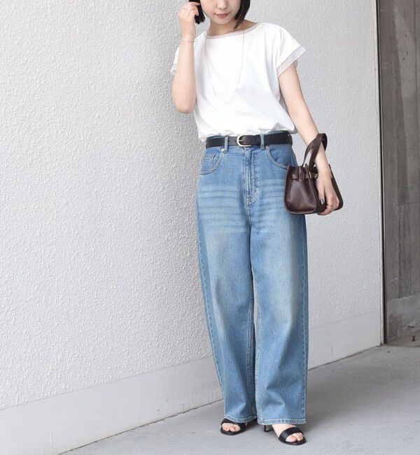 SHIPS Colors 「《予約》SHIPS Colors:〈接触冷感・手洗い可能〉クール タッチ シアー コンビ TEE◆」|Tシャツ・カットソー|