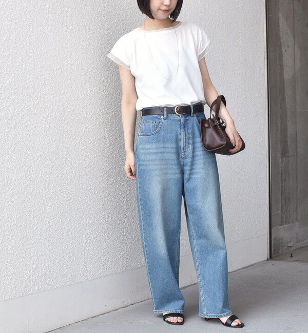 SHIPS Colors 「《予約》SHIPS Colors:〈接触冷感・手洗い可能〉クール タッチ シアー コンビ TEE◆」|Tシャツ・カットソー|