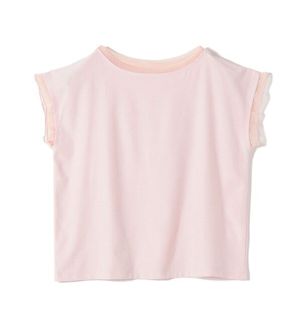 SHIPS Colors 「《予約》SHIPS Colors:〈接触冷感・手洗い可能〉クール タッチ シアー コンビ TEE◆」|Tシャツ・カットソー|ピンク