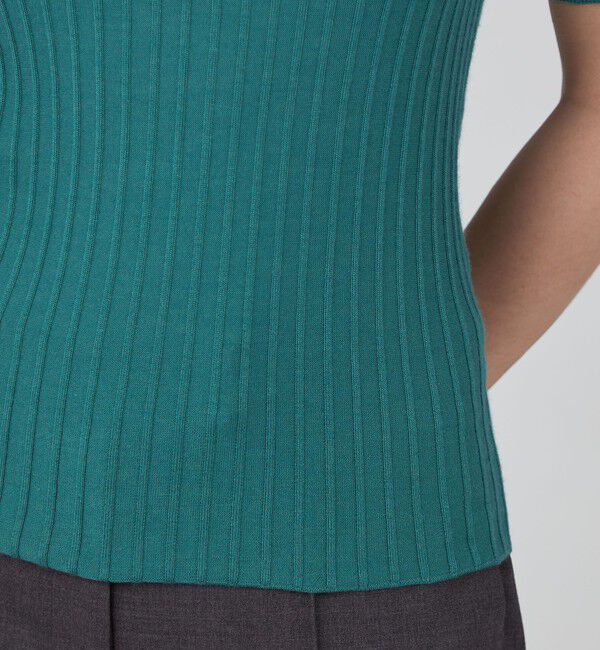 TOMORROWLAND collection「カシミヤシルクリブ ハーフスリーブプルオーバー」|ニット・セーター|