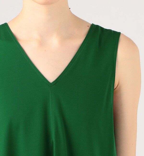 CABaN「キュプラポリエステルスムース Vネックワンピース」|ワンピース|