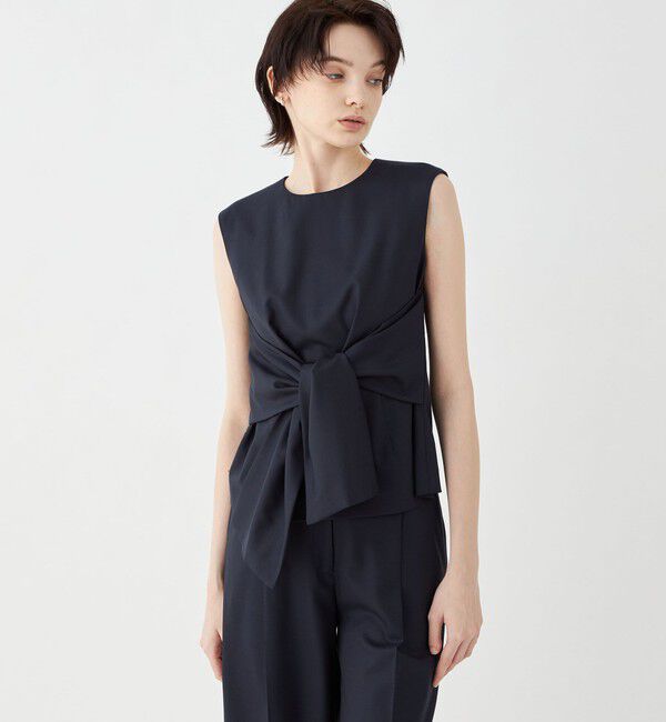 TOMORROWLAND collection「シャイニーシャーク ウエストリボンブラウス」|シャツ・ブラウス|