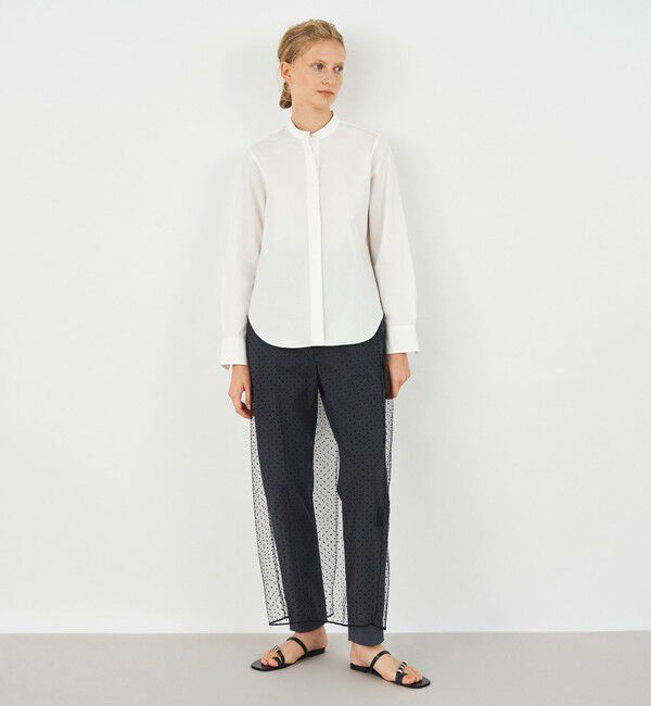 DES PRES「ナイロンチュールドット ペンシルスカート」|タイト|