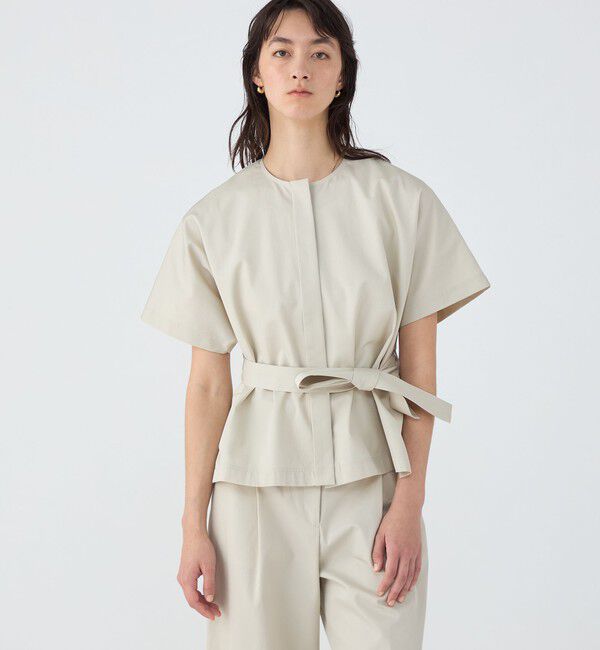 TOMORROWLAND collection「コットンギャバジン ベルテッドシャツ」|シャツ・ブラウス|