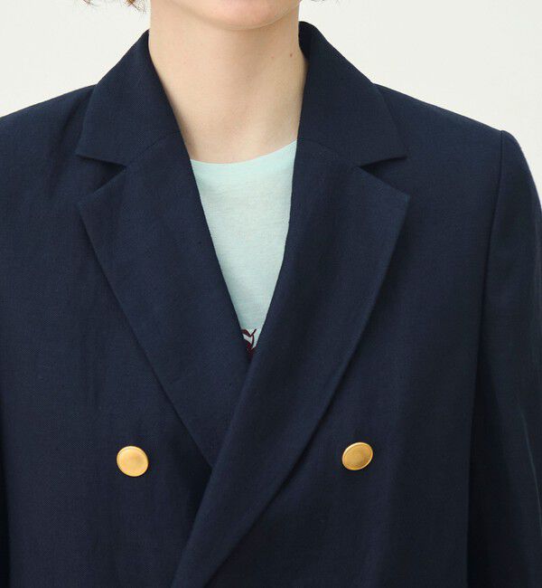 MACPHEE「リネンレーヨンツイル ダブルブレストブレザー」|テーラードジャケット|