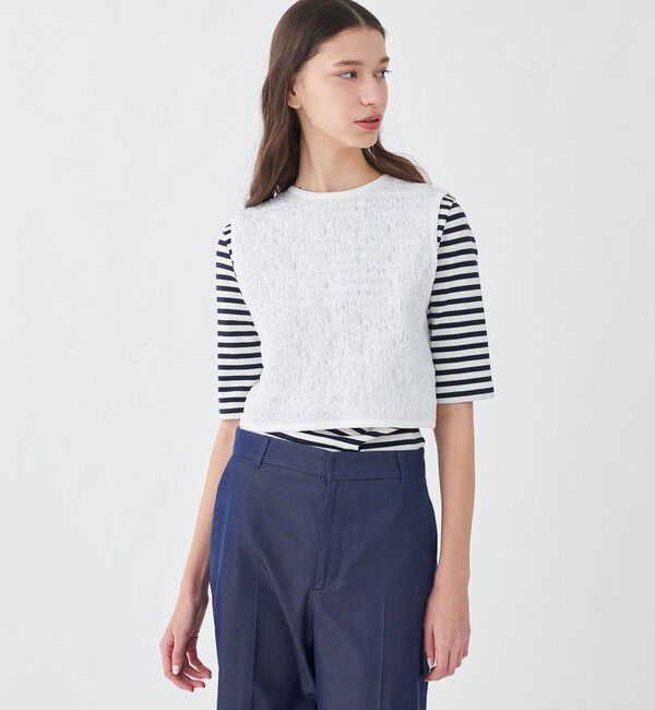 TOMORROWLAND collection「シャーリングフラワー フロンタブルトップス」|その他|