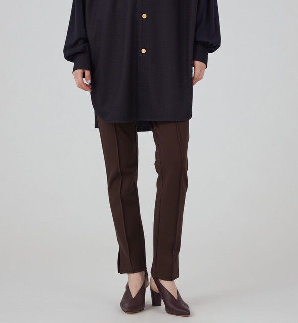 MACPHEE「レーヨンナイロン ピンタックレギンス」|レギンス・スパッツ|