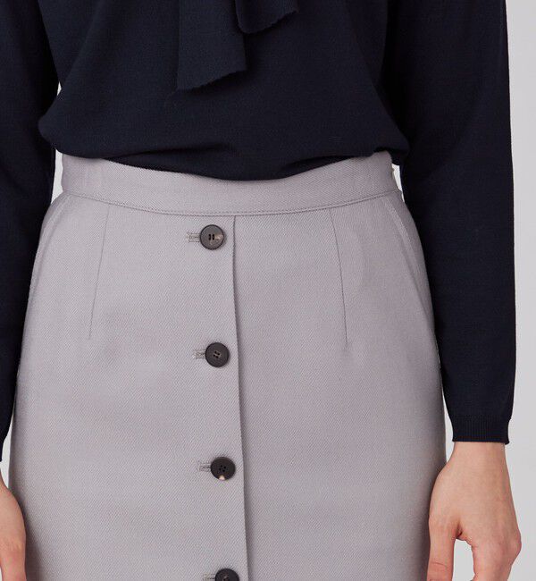 Ballsey「ストレッチボタニー ストレートスカート」|タイト|