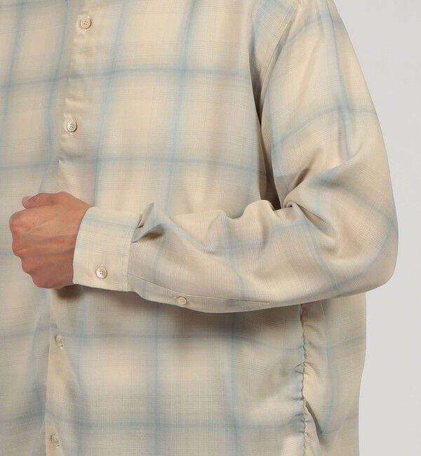 TOMORROWLAND MENS「ウールポリエステル シャーリングレギュラーカラーシャツ」|シャツ・ブラウス|