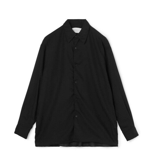 TOMORROWLAND MENS「ウールポリエステル シャーリングレギュラーカラーシャツ」|シャツ・ブラウス|69 ネイビー