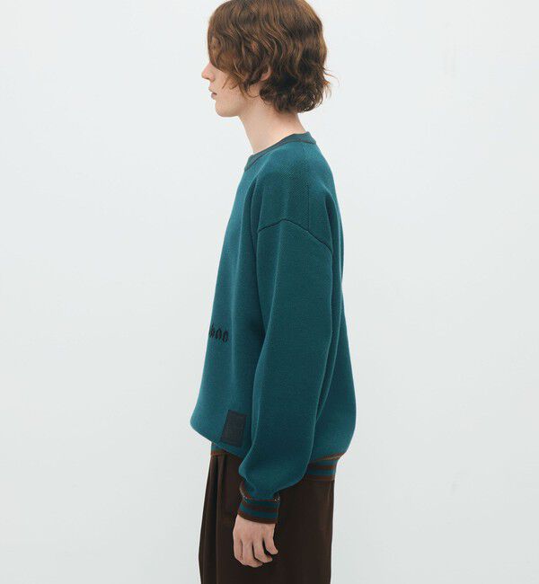 CABaN「CABaN コットンカシミヤジャカード JAZZ WOODBASE クルーネックプルオーバー」|ニット・セーター|