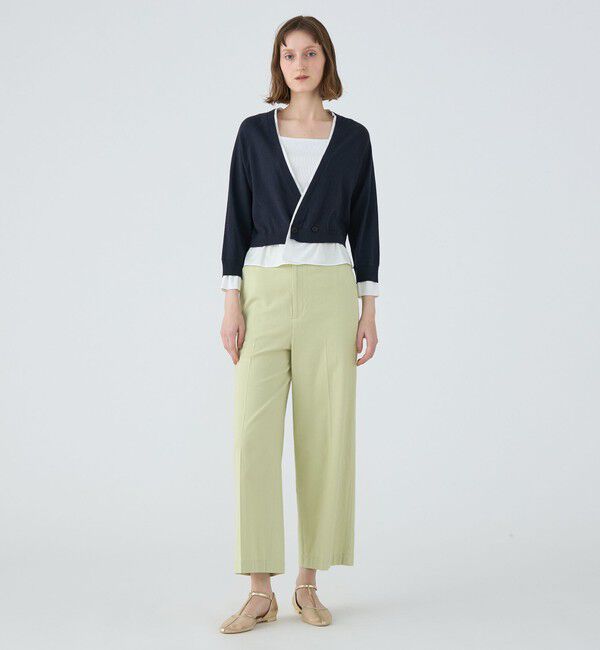 MACPHEE「ファブリックコンビ ダブルボタンカーディガン」|カーディガン|