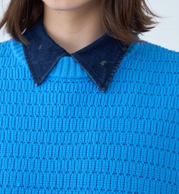 MACPHEE「ハイブリッドコットン クルーネックベスト」|ベスト・ジレ|