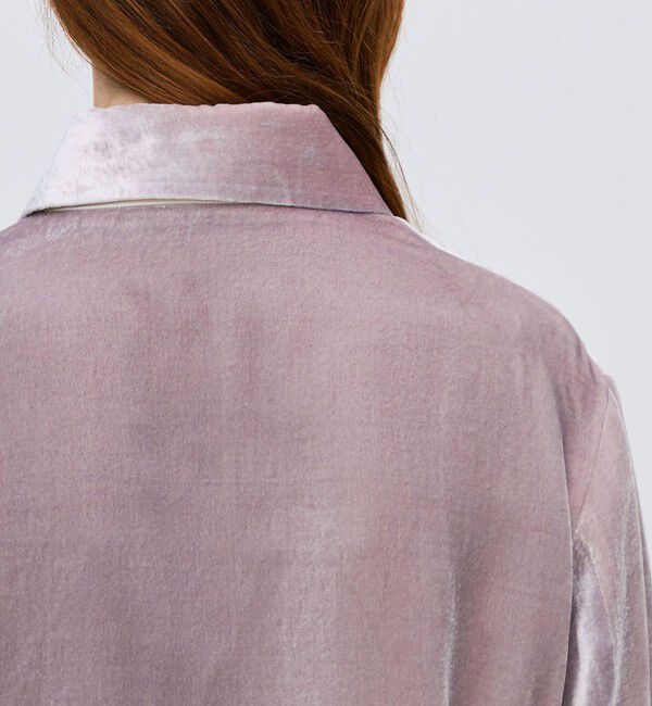 BACCA「レーヨンシルクベルベット ジップアップブルゾン」|ブルゾン・スタジャン|