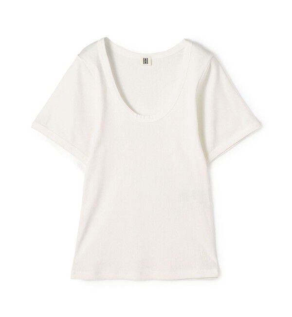 TOMORROWLAND GOODS「BY MALENE BIRGER LUNAI　UネックTシャツ」|Tシャツ・カットソー|11 ホワイト