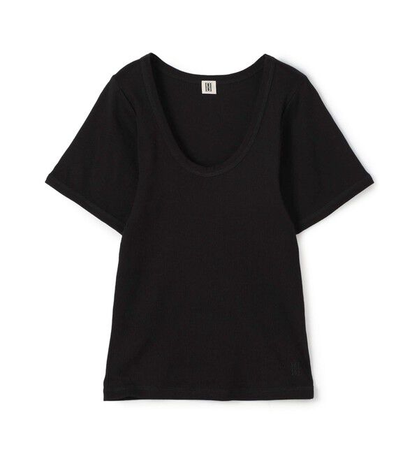 TOMORROWLAND GOODS「BY MALENE BIRGER LUNAI　UネックTシャツ」|Tシャツ・カットソー|19 ブラック