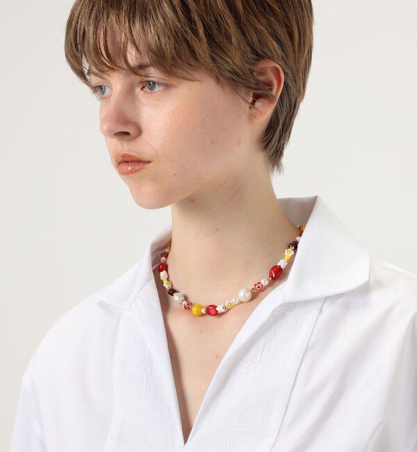 TOMORROWLAND GOODS「【別注】eliou パール&times;ビーズ ネックレス」|ネックレス|