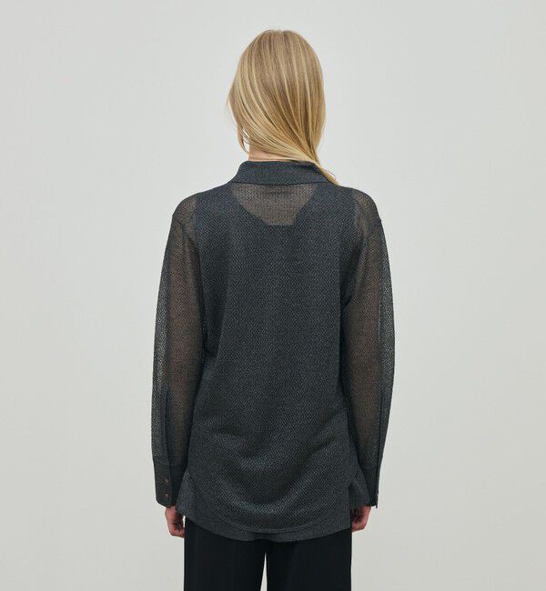 DES PRES「レーヨンポリエステルシアーニット レギュラーカラーシャツ」|ニット・セーター|