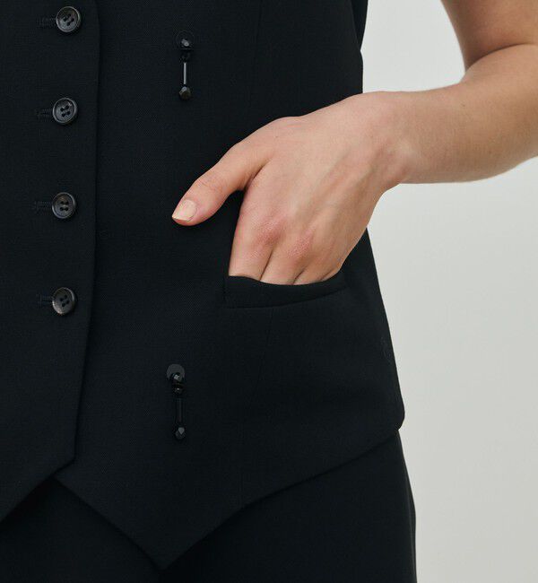 DES PRES「ソフトウールオックスフォード ホルターウエストコート」|ベスト・ジレ|