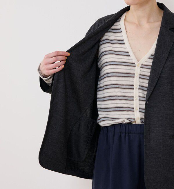 GALERIE VIE「ウォッシャブルウールジャージー ノッチドラペルジャケット」|テーラードジャケット|