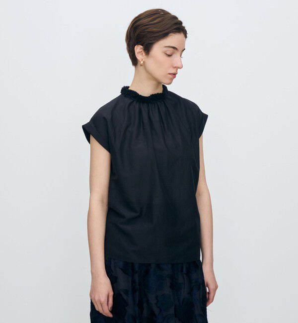 TOMORROWLAND collection「コットンシルクローン フレンチスリーブブラウス」|シャツ・ブラウス|